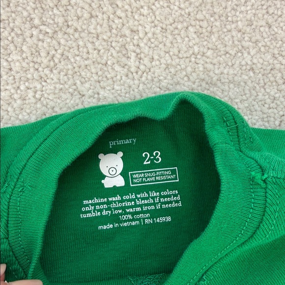 “Briggs” Embroidered Green and Gray Pajama Tops - Picture 4 of 6